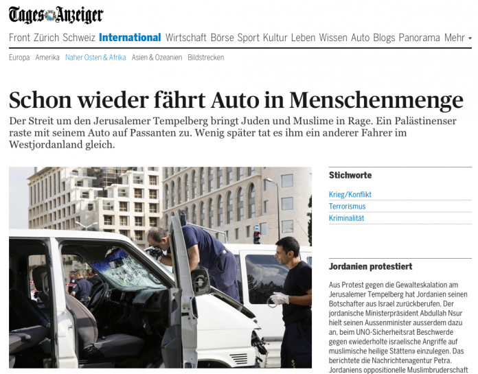 Printscreen Tages-Anzeiger Online 05.11.2014