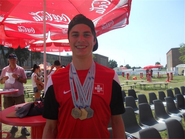 Der 21 jährige Squashspieler Alex Imhof aus dem Schweizer Team. Foto Sabrina Goldemann