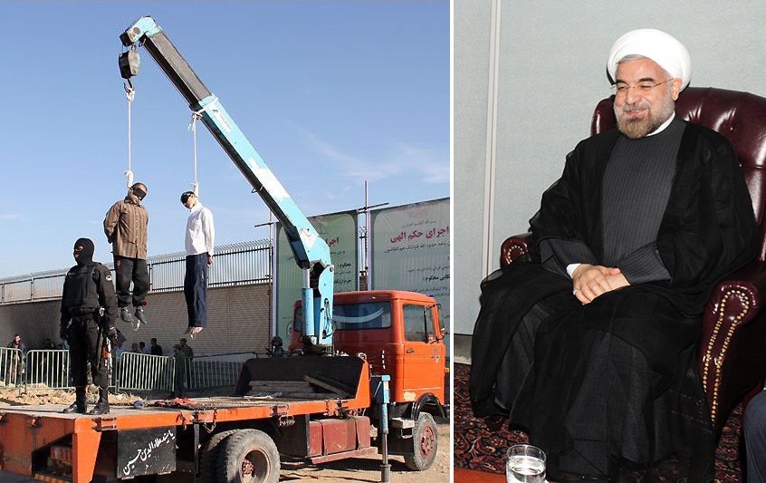 Unter der Regierung Rohani ist die Anzahl der Menschenrechtsverletzungen massiv gestiegen. Zudem richtete der Iran mehr als 830 Strafgefangene hin, was einen sprunghaften Anstieg gegenüber den Vorjahren darstellt. Foto Gatestone