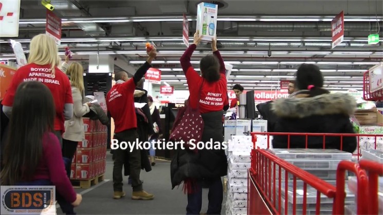 BDS "Aktivisten" in Berlin. Foto Screenshot Youtube