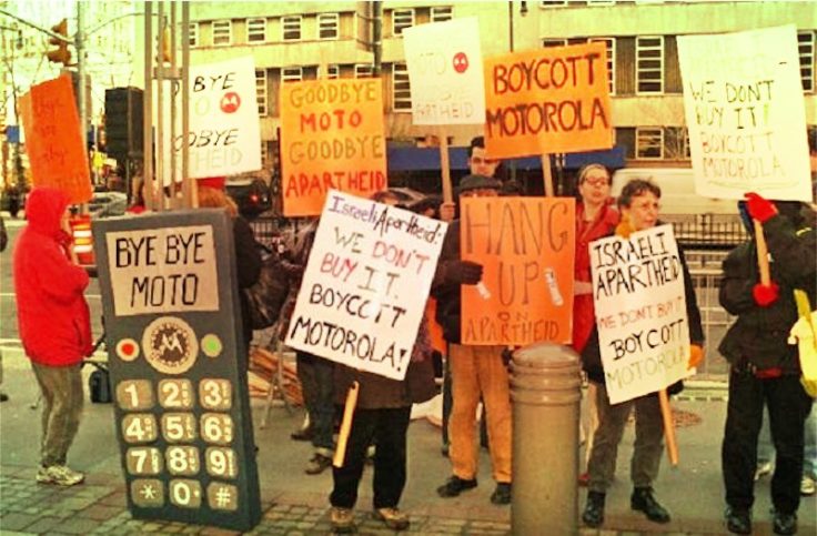 Motorola Boykott Aktion. Foto hangupmotorola.org