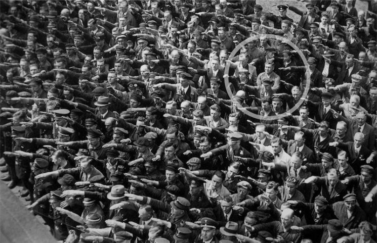 August Landmesser verweigerte 1936 den Hitler-Gruss. Foto PD