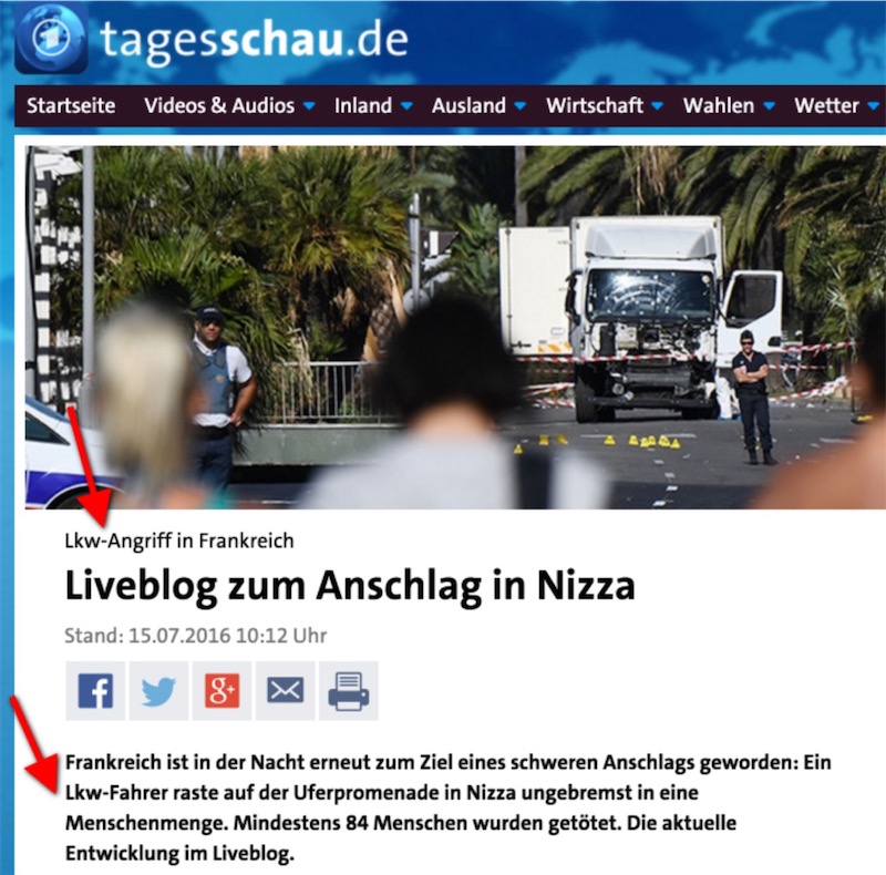 Screenshot Tagesschau.de