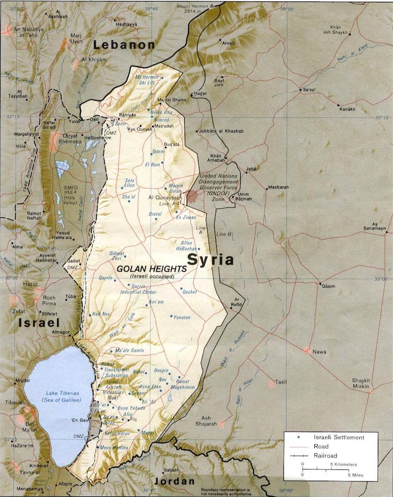 Golanhöhen. Foto PD/Wikimedia Commons