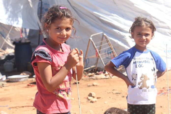 Flüchtlingskinder im westlichen Teil der Stadt Aleppo, Syrien. Foto UNICEF / Ourfali