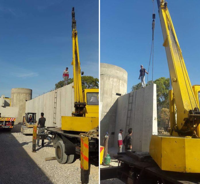 Libanon baut Mauer um Palästinenser-Lager. Foto Twitter / Lebanon24