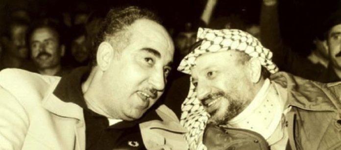 Salah Khalaf und Yasser Arafat. Foto Mida