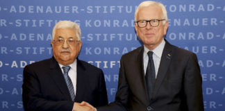 Mahmud Abbas und Dr. Hans-Gert Pöttering. Foto Konrad-Adenauer-Stiftung