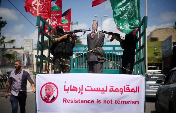 Demonstrationen gegen US-Präsident Trump. Foto Quds News Network / PFLP