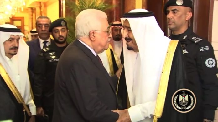Mahmoud Abbas in Riad. Foto Screenshot Youtube