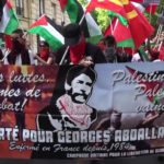 Unterstützungs-Kundgebung für den libanesischen Terroristen Georges Abdallah in Paris im Juni 2017. Foto Screenshot Youtube