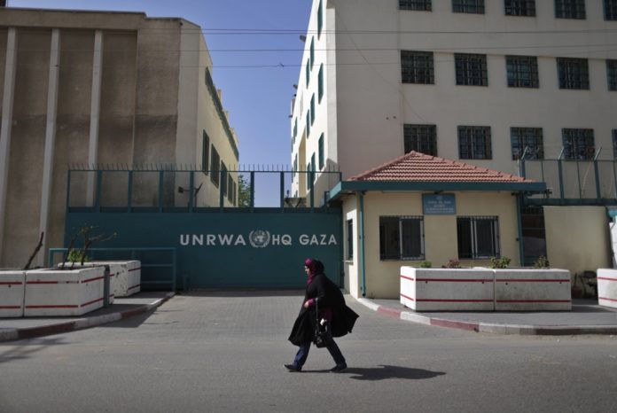 Das UNRWA-Hauptquartier in Gaza. Foto Wissam Nassar/ Flash90