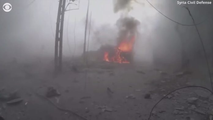 Foto Screenshot Youtube / Syrian Civil Defence / CBS Foto Screenshot Youtube / Syrian Civil Defence / CBS