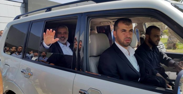 Hamas-Führer Ismail Haniyeh musste am Dienstag dringend nach Kairo. Foto Hamas Webseite.