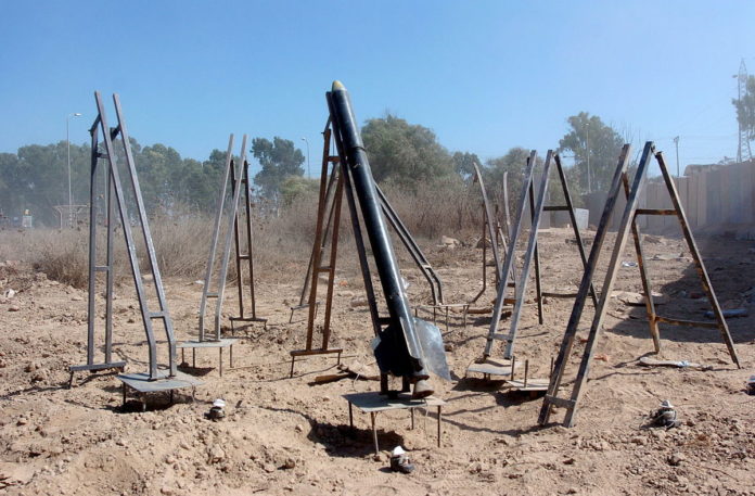Kassam-Raketen-Abschussvorrichtungen in Gaza. Foto Israel Defense Forces, CC BY-SA 2.0, https://commons.wikimedia.org/w/index.php?curid=34370938