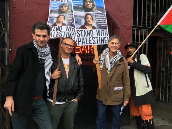 Unterstützung für Alexandria Occasio-Cortez von der Israel-Boykottbewegung BDS. Foto Twitter / BDSlist