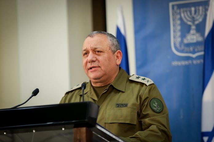 IDF-Chef Gadi Eizenkot am 4. Dezember 2018 während einer Pressekonferenz am Hauptsitz des Verteidigungsministeriums in Tel Aviv. Foto Noam Revkin Fenton/Flash90