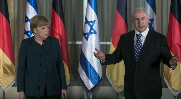 Bundeskanzlerin Angela Merkel und Premierminister Benjamin Netanyahu geben am 24. Februar 2014 eine gemeinsame Pressekonferenz in der Residenz des Premierministers in Jerusalem. Foto Olivier Fitoussi/Flash90