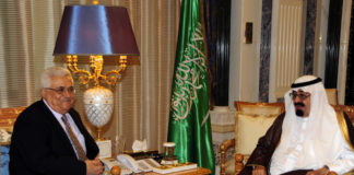 Präsident Mahmoud Abbas in Riad mit König Abdullah bin Abdulaziz von Saudi-Arabien, 2010. Foto Omar Al-Rashidi / Wafa