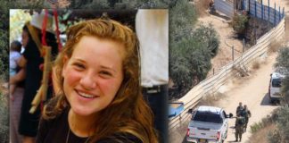Israelische Soldaten und Sicherheitskräfte am Ort des Terroranschlags nahe der Quelle Ein Bubin am 23. August. Rina Shnerb, links, wurde bei dem Attentat getötet. Foto Flash90/Facebook