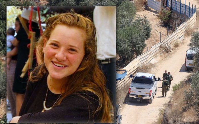 Israelische Soldaten und Sicherheitskräfte am Ort des Terroranschlags nahe der Quelle Ein Bubin am 23. August. Rina Shnerb, links, wurde bei dem Attentat getötet. Foto Flash90/Facebook