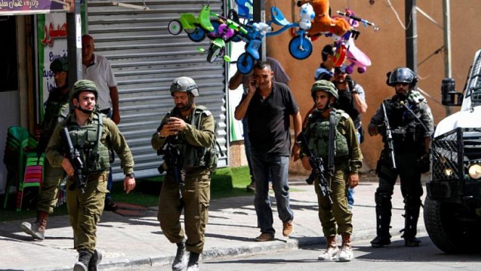 Israelische Sicherheitskräfte in der Nähe des Ortes eines Attentates im Dorf Azun am 7. September 2019. Foto Nasser Ishtayeh/Flash90