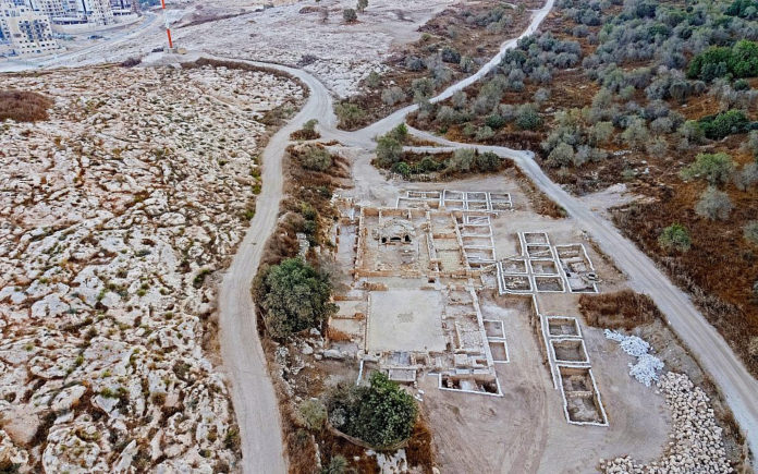 Fundort der Kirche in Ramat Beit Shemesh im Oktober 2019. Foto Asaf Peretz, Israel Antiquitätenbehörde