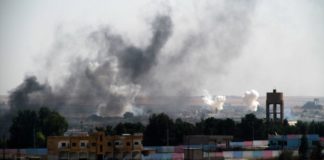Bombardierung von Tel Abyad. Foto Orhan Erkılıç / PD