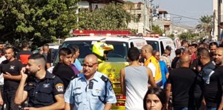 70 israelische Araber sind seit Jahresanfang von anderen Arabern ermordet worden. Tatort-Foto Twitter