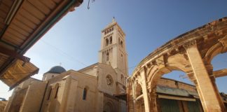 Erlöserkirche in Jerusalem. Foto معتز توفيق اغبارية , CC BY-SA 3.0, https://commons.wikimedia.org/w/index.php?curid=49913753