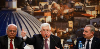 Der palästinensische Präsident Mahmoud Abbas am 28. Januar im Hauptquartier der Palästinensischen Autonomiebehörde in Ramallah. Foto Flash90