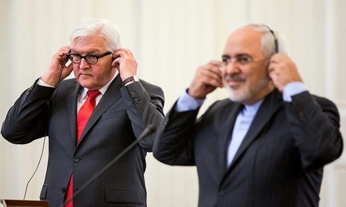 Mohammad Javad Zarif und Frank-Walter Steinmeier im Februar 2016 in Teheran. Foto Tasnim News Agency, CC BY 4.0, https://commons.wikimedia.org/w/index.php?curid=51414266