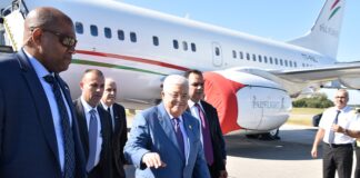 Der palästinensische Präsident Mahmud Abbas bei seiner Ankunft in New York zur UNO-Vollversammlung am 21. September 2019. Foto US Diplomatic Security Service, Public Domain, https://commons.wikimedia.org/w/index.php?curid=84764529