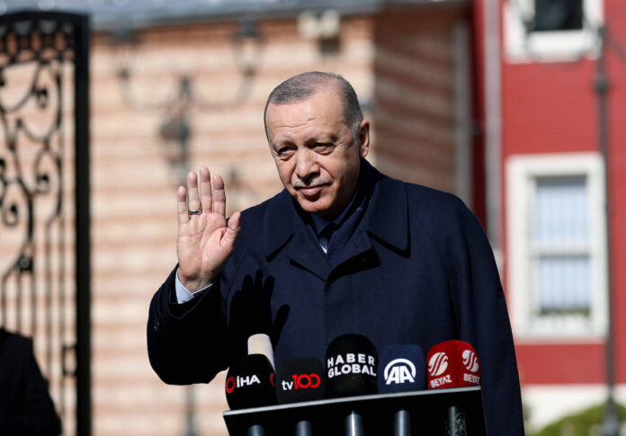 Präsident Recep Tayyip Erdogan in Istanbul am 26. Februar 2021. Foto IMAGO / Xinhua