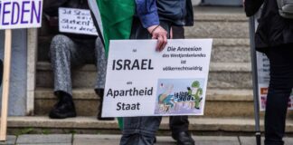 Proteste gegen Israel vor dem israelischen Generalkonsulat in München, Deutschland am 20. Mai 2020. Foto IMAGO / ZUMA Wire