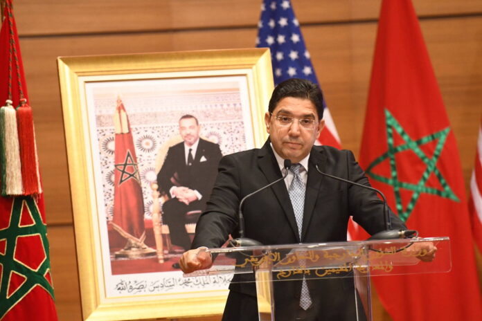 Marokkos Aussenminister Nasser Bourita. Foto IMAGO / Xinhua