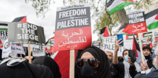 Palästinenser-Demonstration am 11. Mai 2021 in London. Foto IMAGO / NurPhoto
