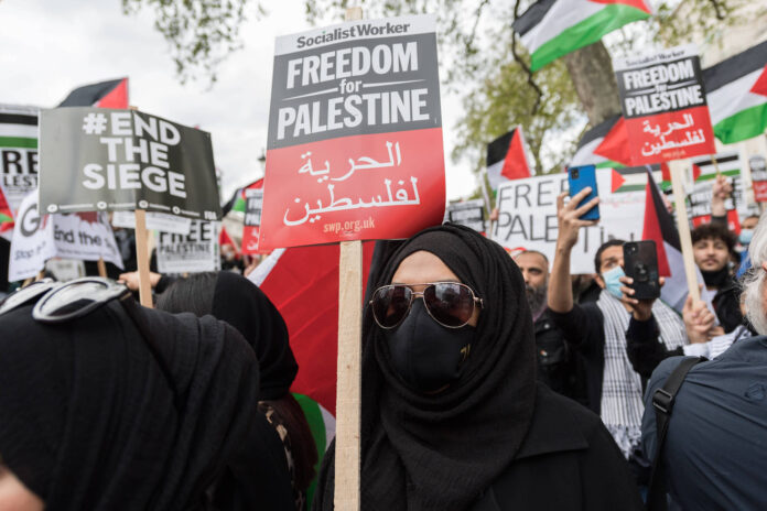 Palästinenser-Demonstration am 11. Mai 2021 in London. Foto IMAGO / NurPhoto