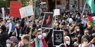 Anti-israelische Protestkundgebung in Berlin, Deutschland, Samstag, 15. Mai 2021. Foto IMAGO / ZUMA Wire