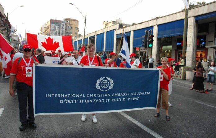 Sukkot - Marsch der Internationalen Christlichen Botschaft Jerusalem (ICEJ). Foto IMAGO / epd