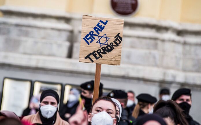 Anti-Israelische Kundgebung am 11. Mai 2021 in München. Foto IMAGO / ZUMA Wire