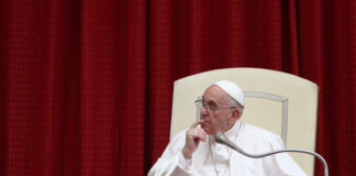Generalaudienz von Papst Franziskus im Hof von San Damaso, Vatikanstadt, 2. Juni 2021. Foto IMAGO / ZUMA Wire
