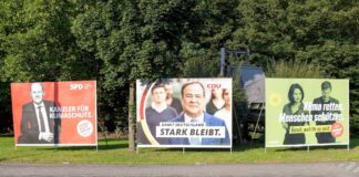 Wahlplakate zur Bundestagswahl 2021 am 31.08.2021 in Oberhausen. Foto IMAGO / Revierfoto