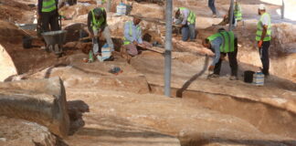 Ein rund 2'000 Jahre alter Steinbruch, der im Jerusalemer Stadtteil Har Hotzvim entdeckt wurde. Foto Shai Halevi, Israelische Antikenbehörde