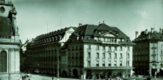 Aussenansicht des Loeb Warenhauses in Bern um 1950. Foto Loeb AG, CC BY-SA 4.0, https://commons.wikimedia.org/w/index.php?curid=40178708