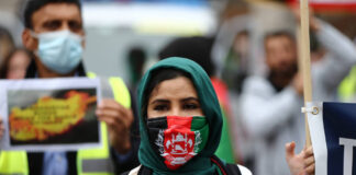 Im August demonstrierten tausende von Afghanen in Europa und forderten die internationale Gemeinschaft auf, die Taliban nicht anzuerkennen. London 21. August 2021. Foto IMAGO / ZUMA Wire