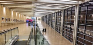 Die Abflughalle des internationalen Flughafens Ben Gurion. Foto Nati Shohat/FLASH90