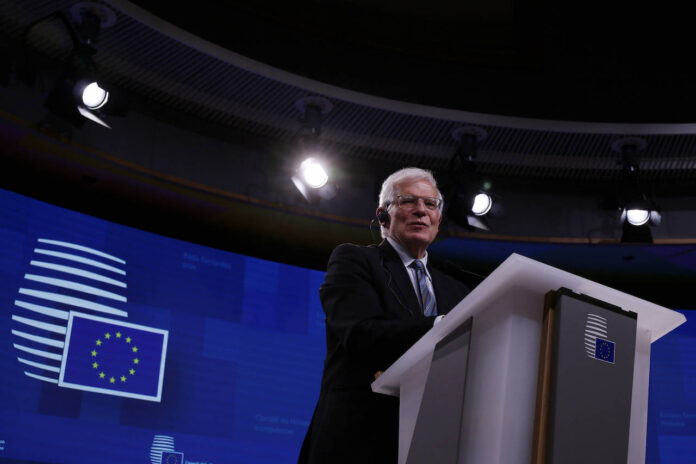 Der aussenpolitische Kommissar der Europäischen Union Josep Borrell während einer Pressekonferenz. Foto IMAGO / ZUMA Wire