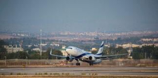 Eine Maschine von El Al hebt vom Flughafen Ben Gurion ab. Foto Kobi Richter/TPS