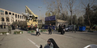 Jahrestag des iranischen Raketenangriffs auf den US-Luftwaffenstützpunkt Ain Al-Assad am 07.01.2022 in Teheran. Foto IMAGO / NurPhoto